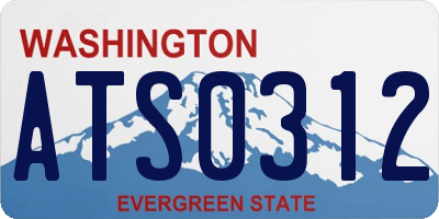 WA license plate ATS0312