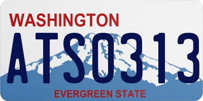 WA license plate ATS0313