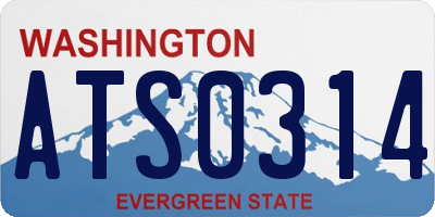 WA license plate ATS0314