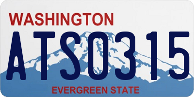 WA license plate ATS0315