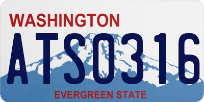 WA license plate ATS0316
