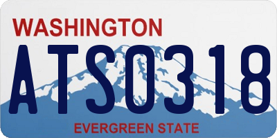 WA license plate ATS0318