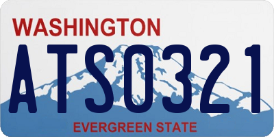WA license plate ATS0321