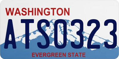 WA license plate ATS0323