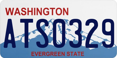 WA license plate ATS0329