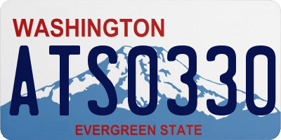 WA license plate ATS0330