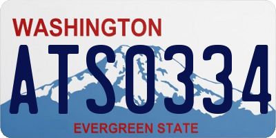 WA license plate ATS0334