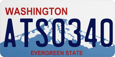WA license plate ATS0340