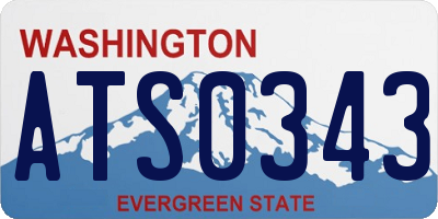 WA license plate ATS0343