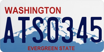 WA license plate ATS0345