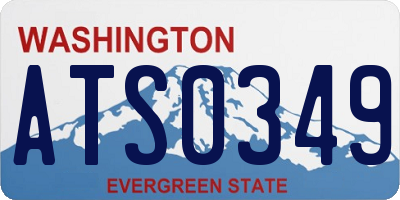WA license plate ATS0349