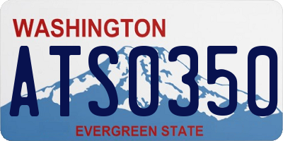 WA license plate ATS0350