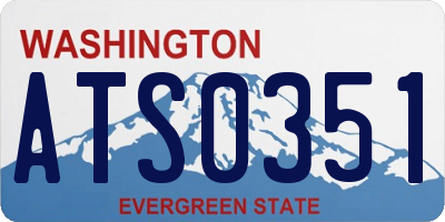 WA license plate ATS0351