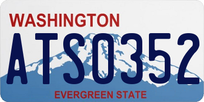 WA license plate ATS0352