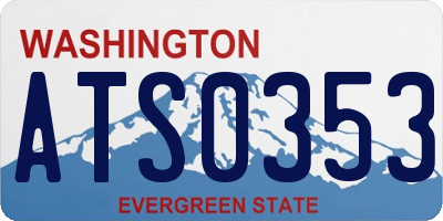 WA license plate ATS0353