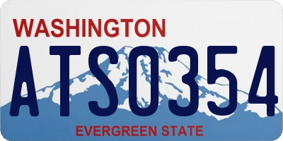 WA license plate ATS0354