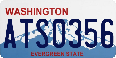 WA license plate ATS0356