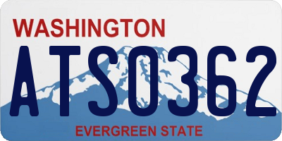 WA license plate ATS0362