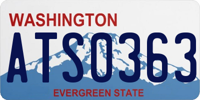 WA license plate ATS0363