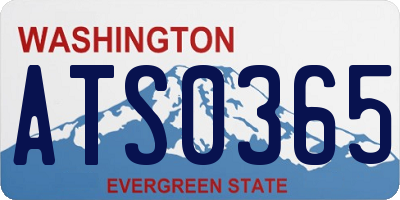 WA license plate ATS0365