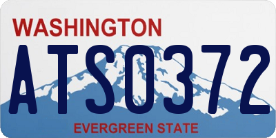 WA license plate ATS0372