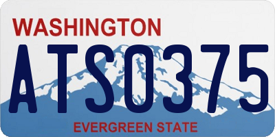 WA license plate ATS0375