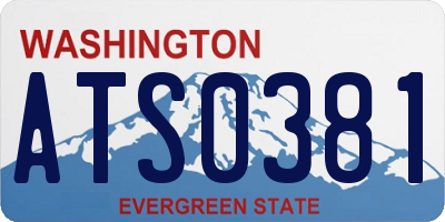 WA license plate ATS0381