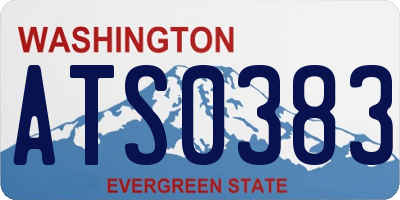 WA license plate ATS0383