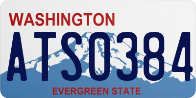 WA license plate ATS0384