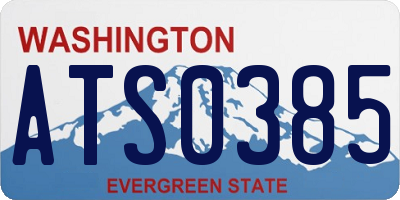 WA license plate ATS0385