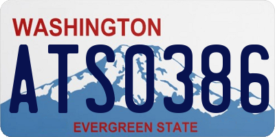 WA license plate ATS0386