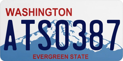 WA license plate ATS0387