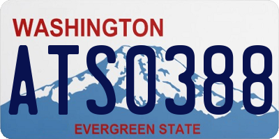 WA license plate ATS0388