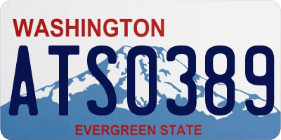 WA license plate ATS0389