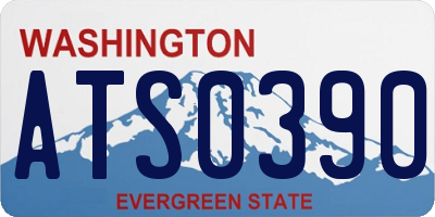 WA license plate ATS0390