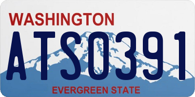 WA license plate ATS0391