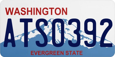 WA license plate ATS0392