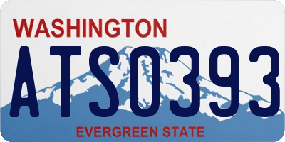 WA license plate ATS0393