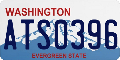 WA license plate ATS0396