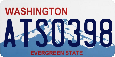 WA license plate ATS0398