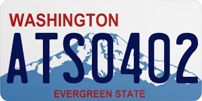 WA license plate ATS0402