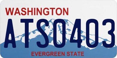 WA license plate ATS0403
