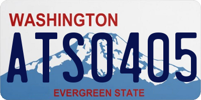 WA license plate ATS0405