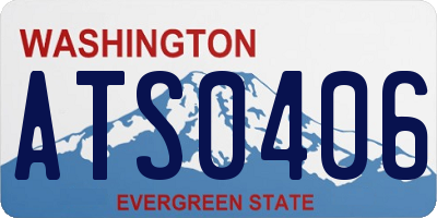WA license plate ATS0406