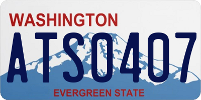 WA license plate ATS0407