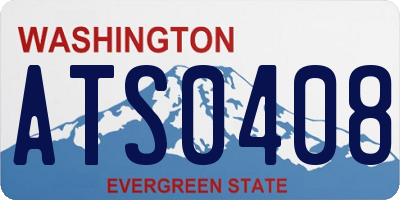 WA license plate ATS0408