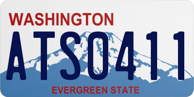 WA license plate ATS0411