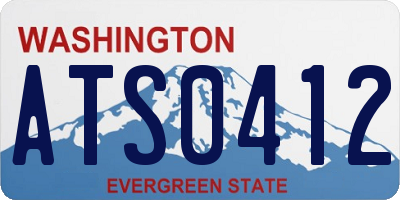 WA license plate ATS0412