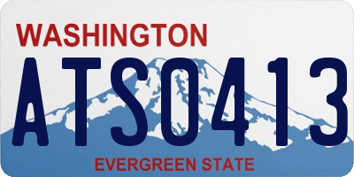 WA license plate ATS0413