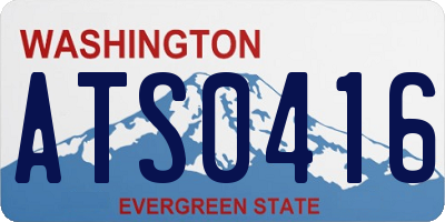 WA license plate ATS0416